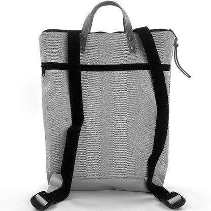 Mochila Book Holder Loneta con bolsillo extra Daniel Chong - Espiga con bolsillo lila