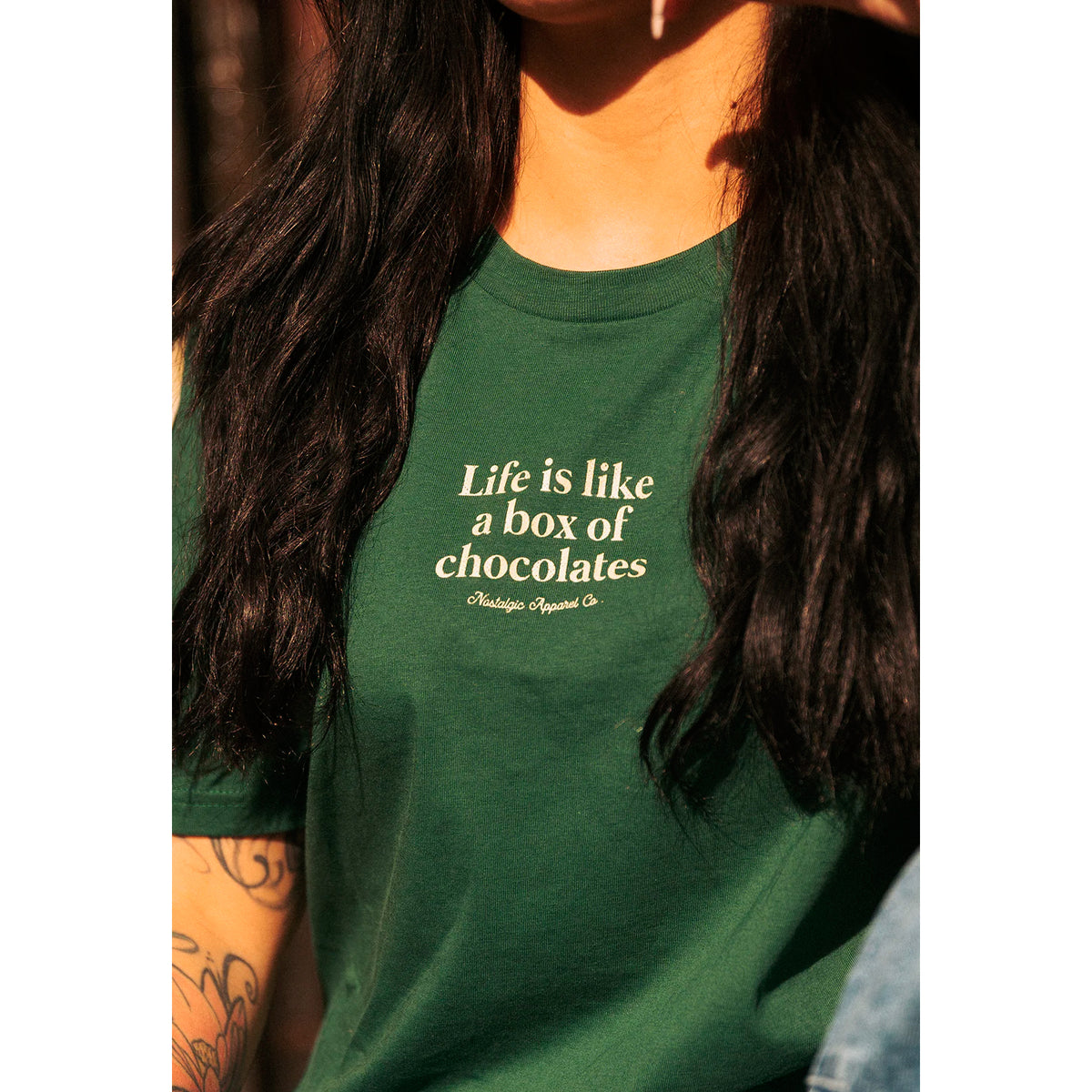Camiseta Nostalgic Apparel - "Box of Chocolates"