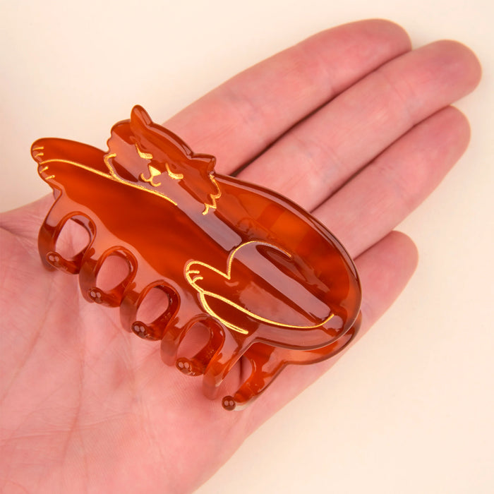 Pinza para el pelo - Gato Marrón 🐱