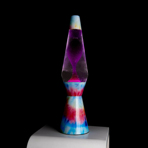Lámpara de lava - Tie Dye, liquido transparente, lava morada
