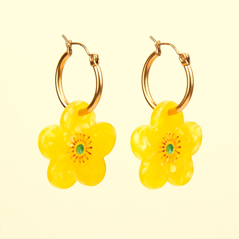 Pendientes - Flor de mantequilla