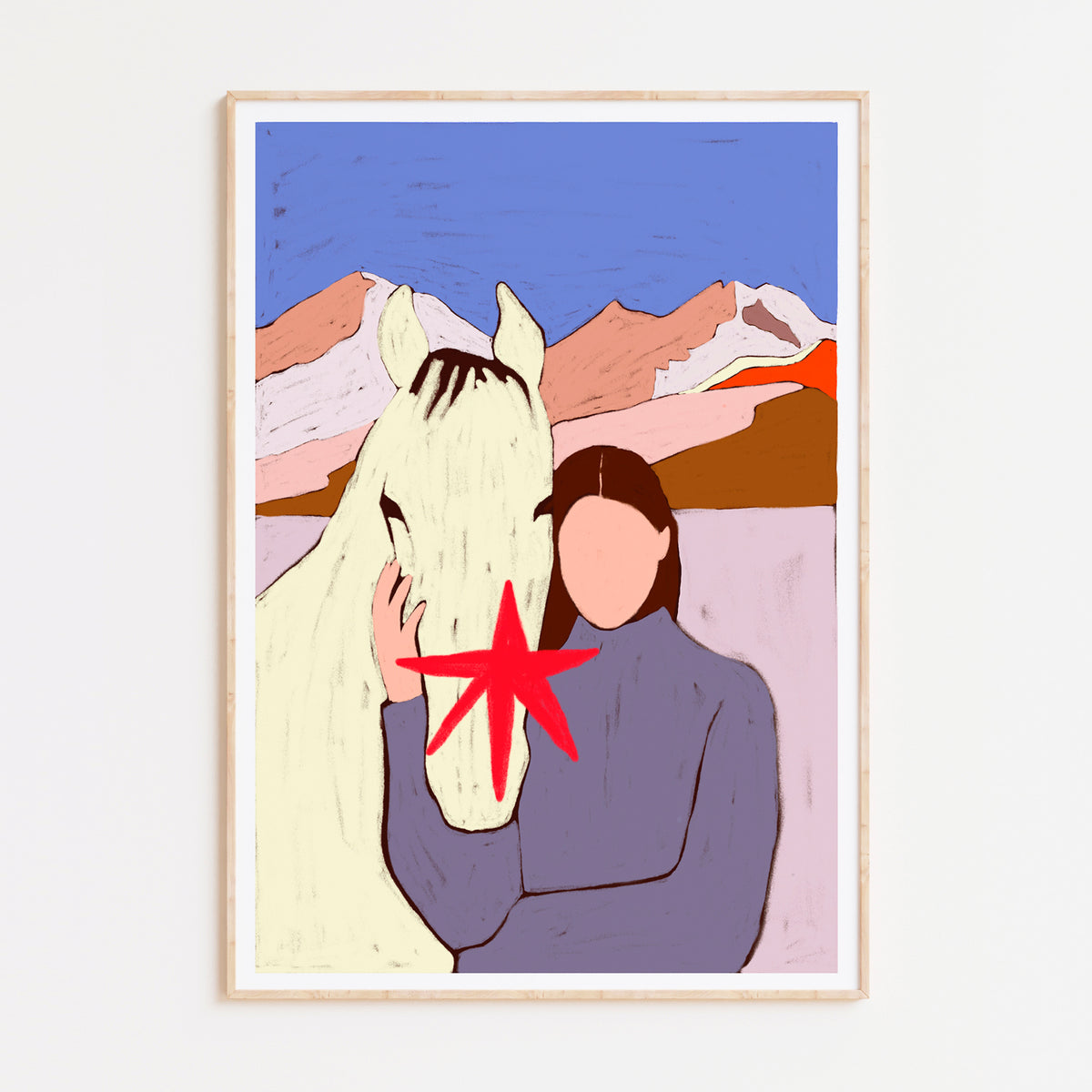 Print de Depeapa A4 - "Caballo y Mujer"