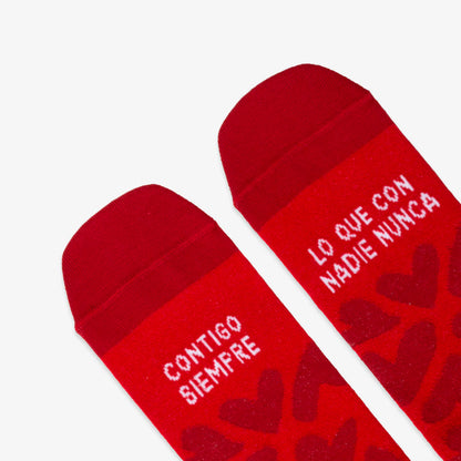 Calcetines UO - "Contigo siempre, lo que con nadie nunca" 💗