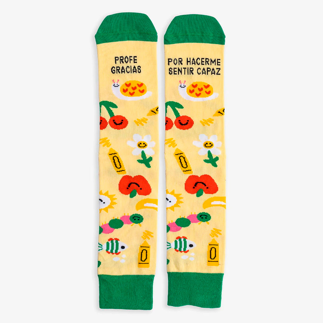 Calcetines UO - "Profe, gracias por hacerme sentir capaz" 🌼🌞