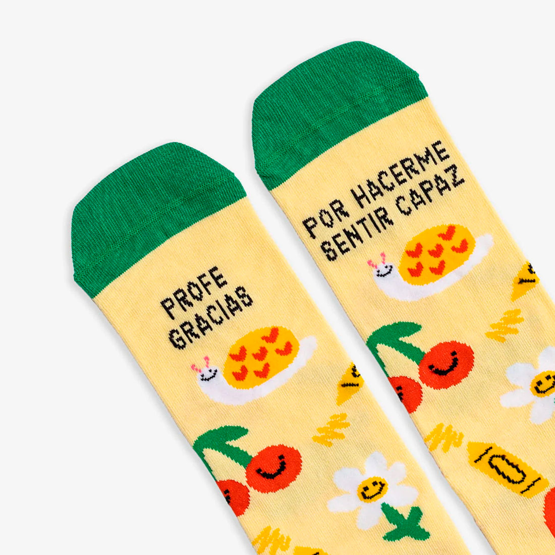 Calcetines UO - "Profe, gracias por hacerme sentir capaz" 🌼🌞
