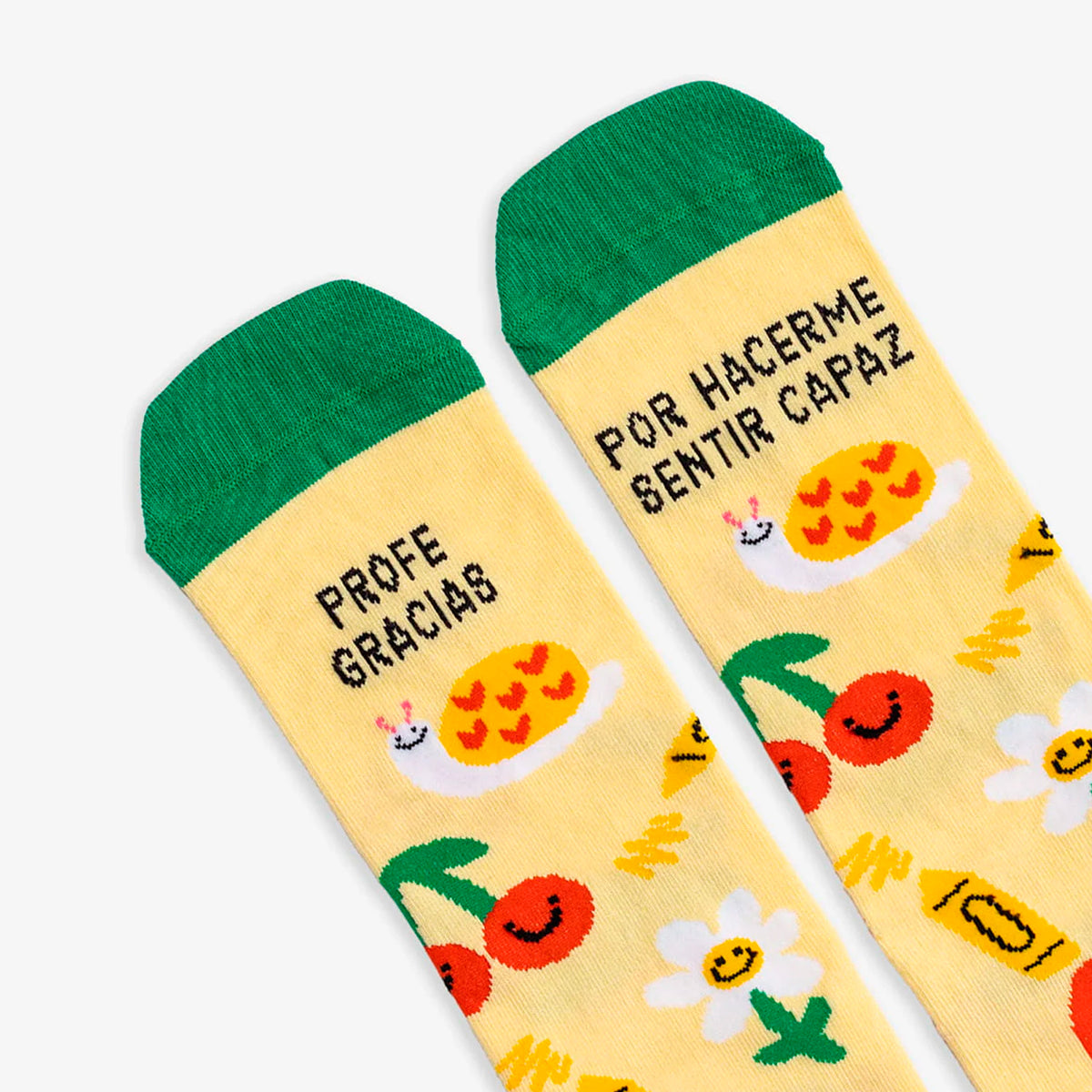 Calcetines UO - "Profe, gracias por hacerme sentir capaz" 🌼🌞