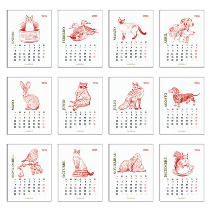 Calendario de Laura Agustí 2026 - Mesa