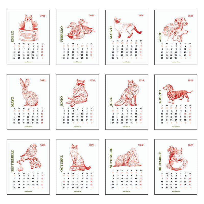 Calendario de Laura Agustí 2026 - Mesa