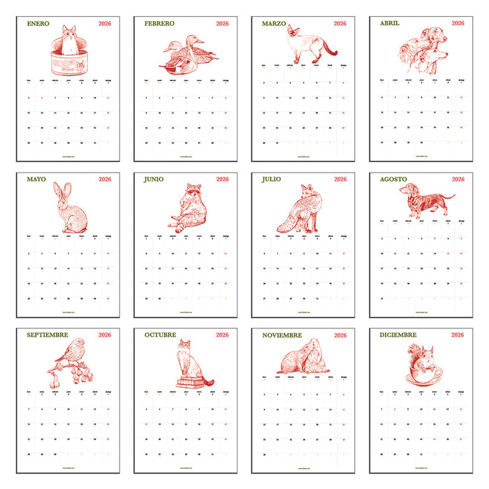 Calendario de Laura Agustí 2026 - Notas