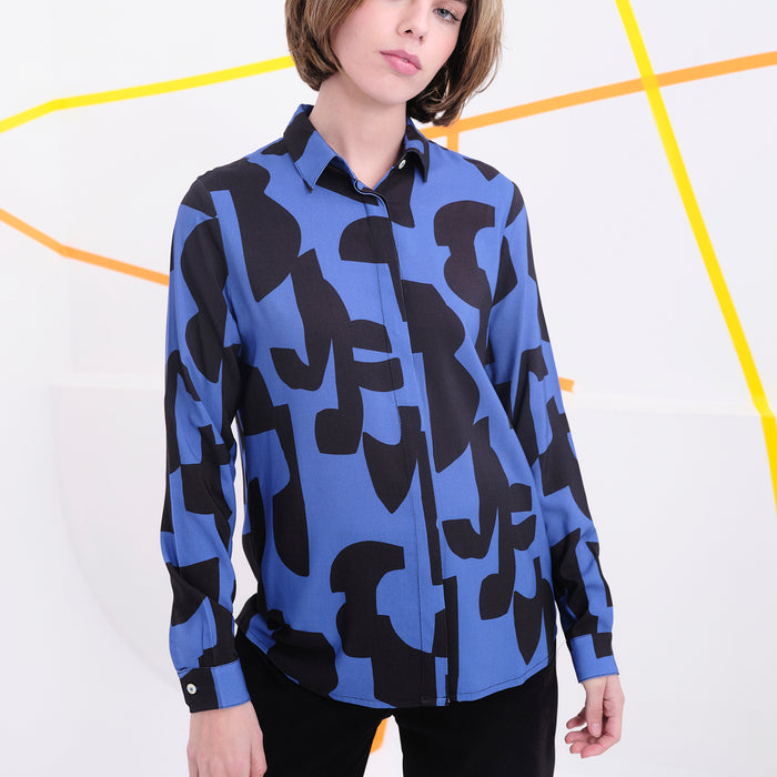 Camisa Béhulah - Ford Abstracto Azul