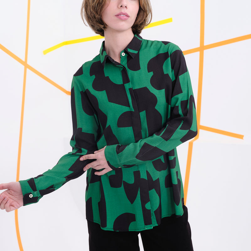 Camisa Béhulah - Ford Abstracto Verde