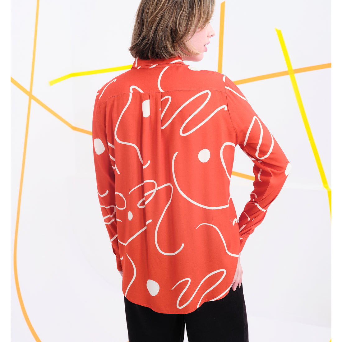 Camisa Béhulah - Ford Lineal Naranja