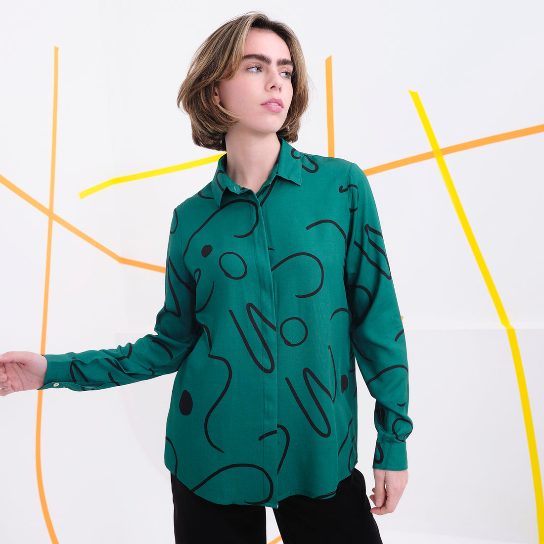 Camisa Béhulah - Ford Lineal Verde