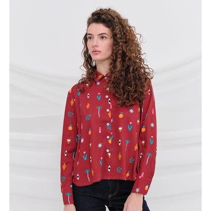 Camisa Béhulah - Kubrick Granate