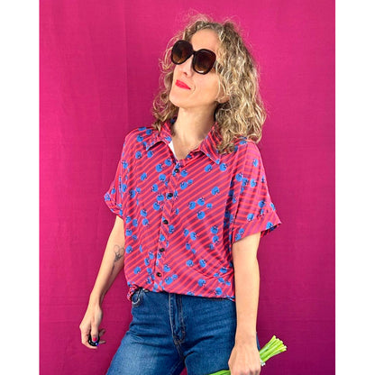 Camisa La Compiano - Ober Blue Cherry