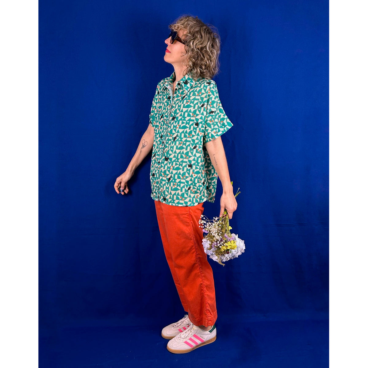 Camisa La Compiano - Ober Geometric Cats