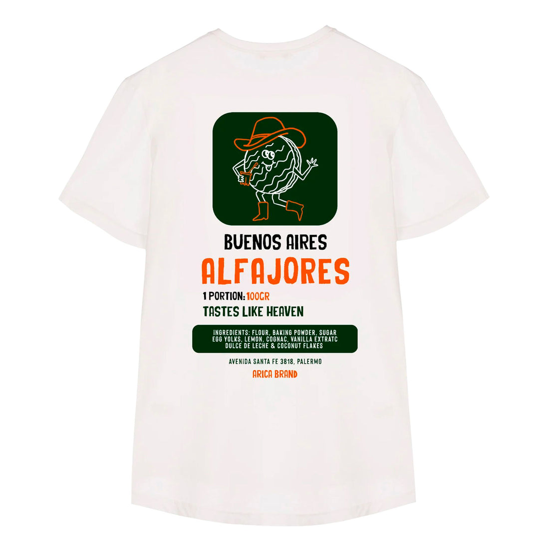 Camiseta Arica Brand - Alfajores White