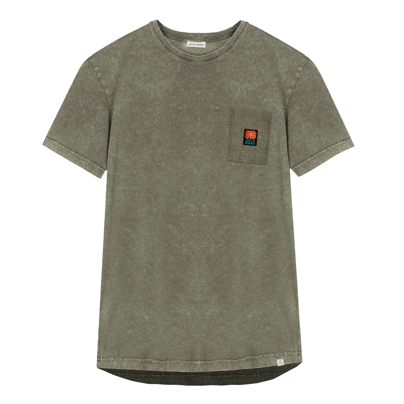 Camiseta Arica Brand - Basic Pocket Khaki