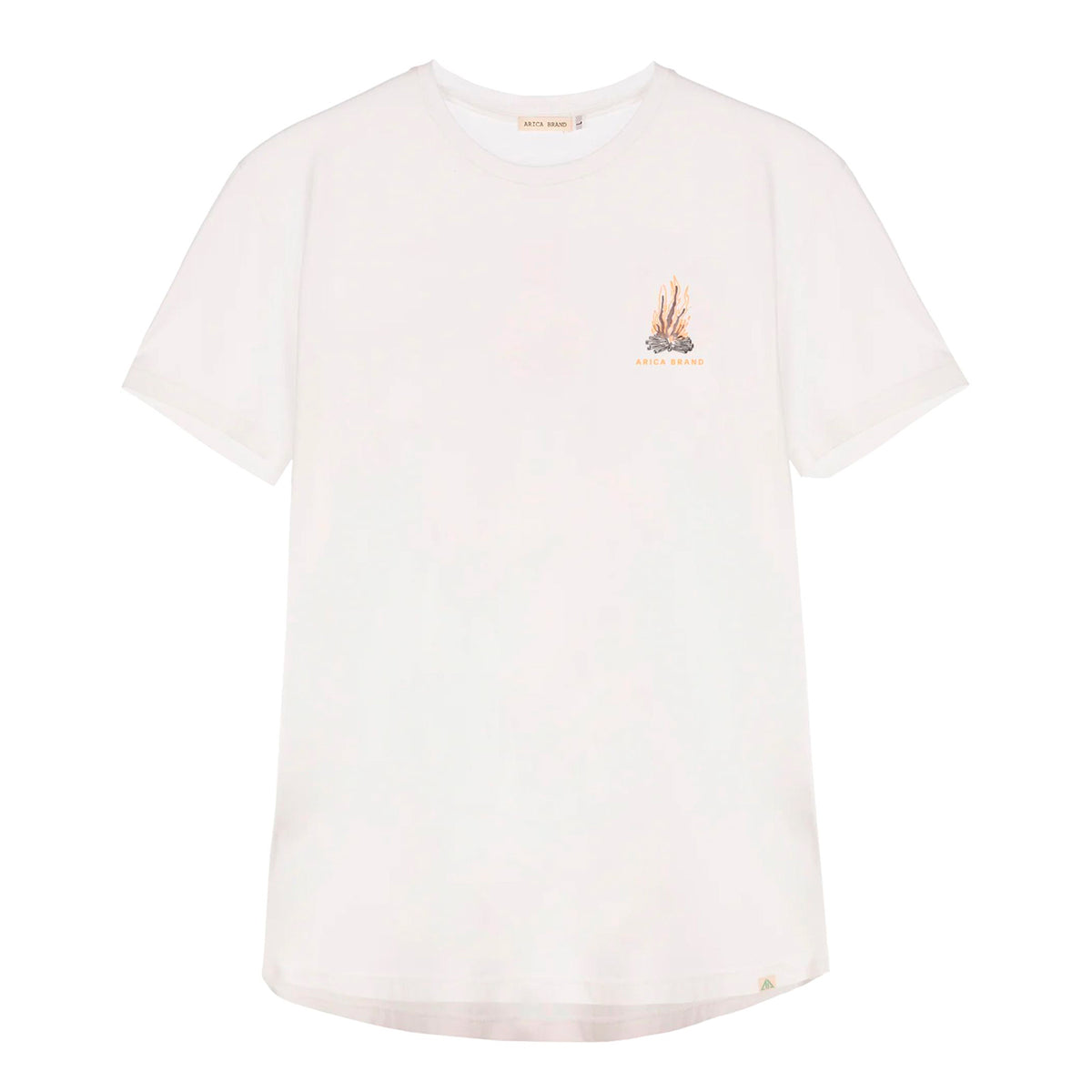 Camiseta Arica Brand - Bonfire White ⛺
