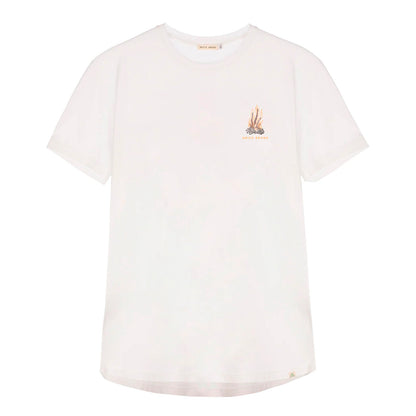 Camiseta Arica Brand - Bonfire White ⛺