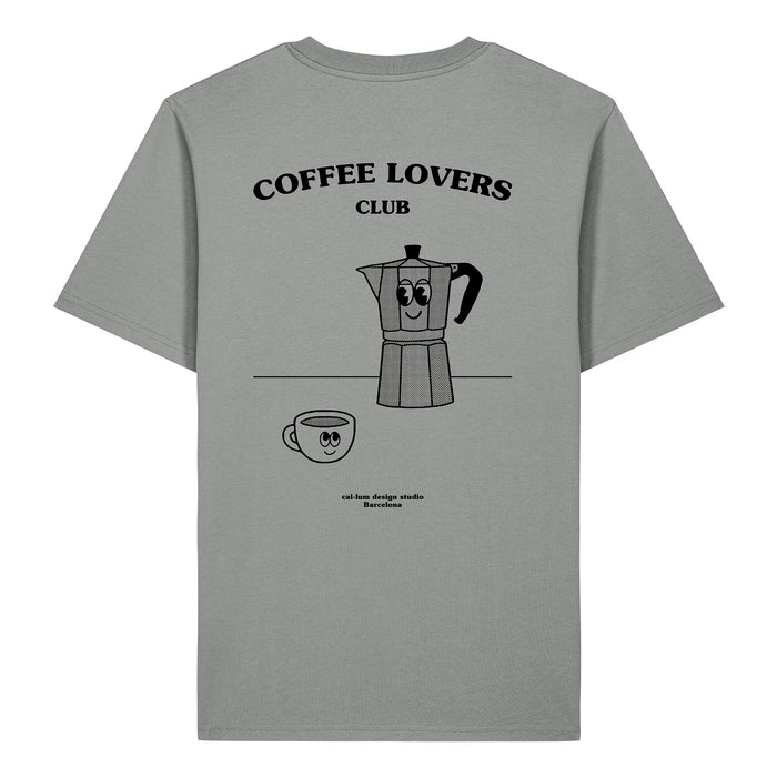 Camiseta - "Coffee Lovers Club" Gris ☕