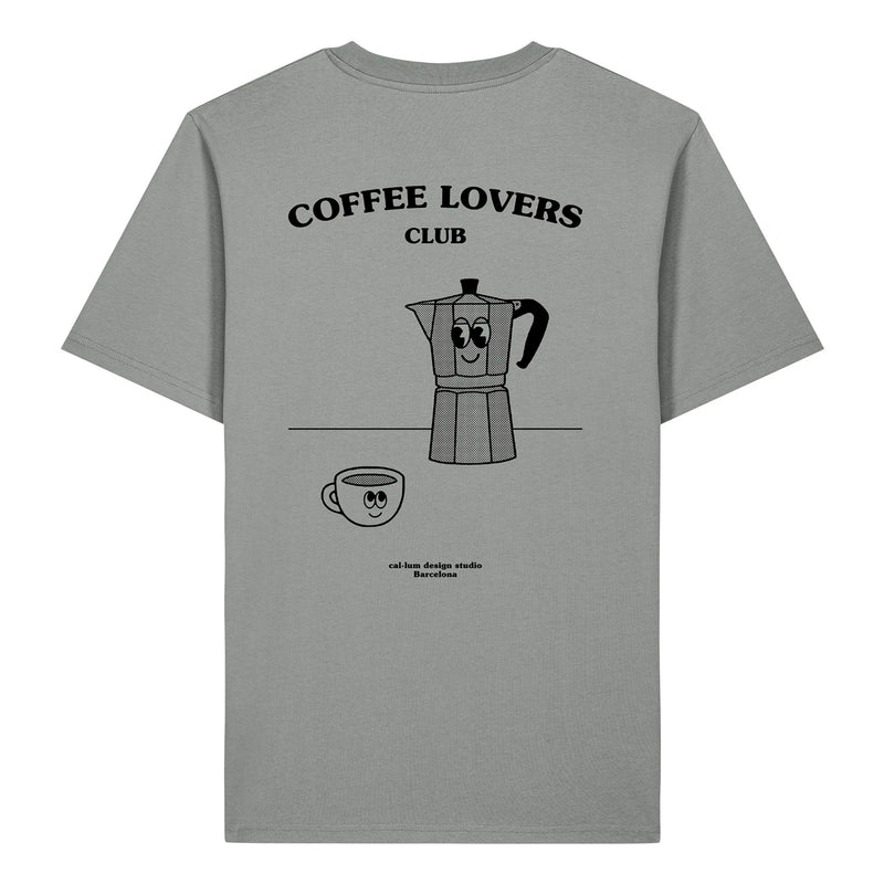 Camiseta - "Coffee Lovers Club" Gris ☕
