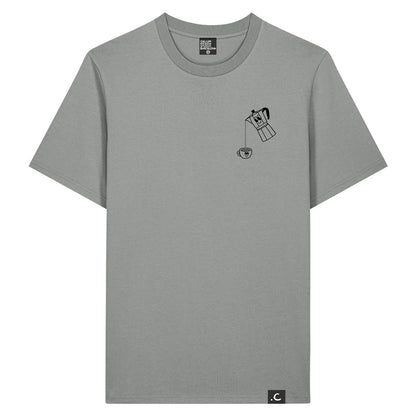 Camiseta - "Coffee Lovers Club" Gris ☕