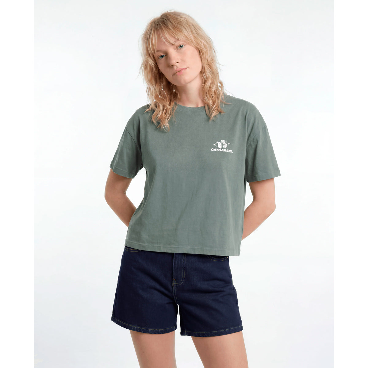 Camiseta Catharsis - Gildas Green Cropped