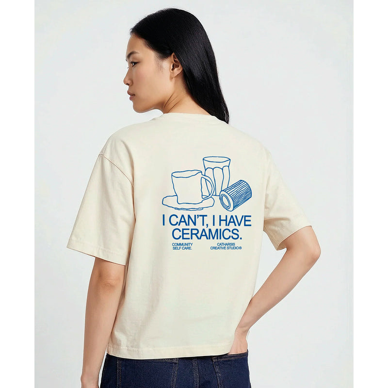 Camiseta Catharsis - I Can't, I Have Ceramics Cropped