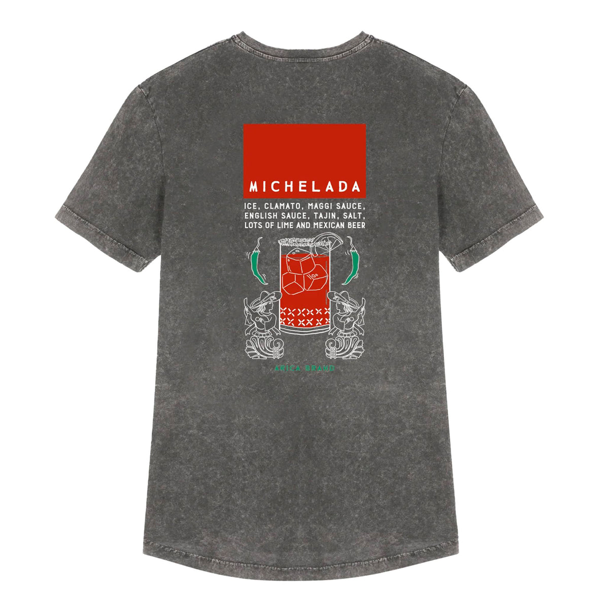 Camiseta Arica Brand - Michelada Grey 🍸