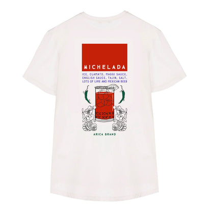 Camiseta Arica Brand - Michelada White 🍸