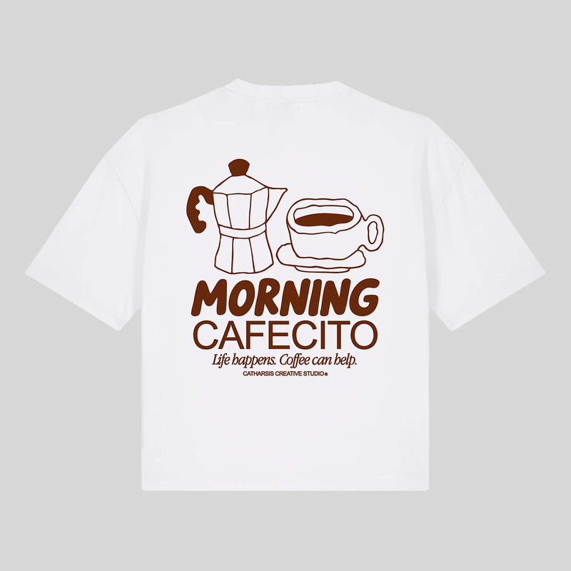 Camiseta Catharsis - Morning Cafecito Cropped ☕