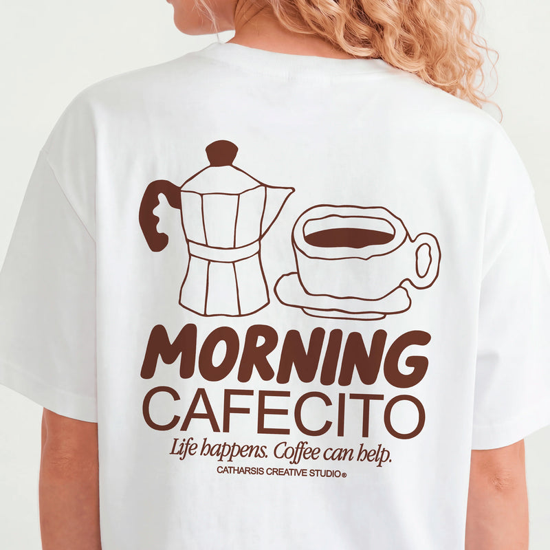 Camiseta Catharsis - Morning Cafecito Cropped ☕