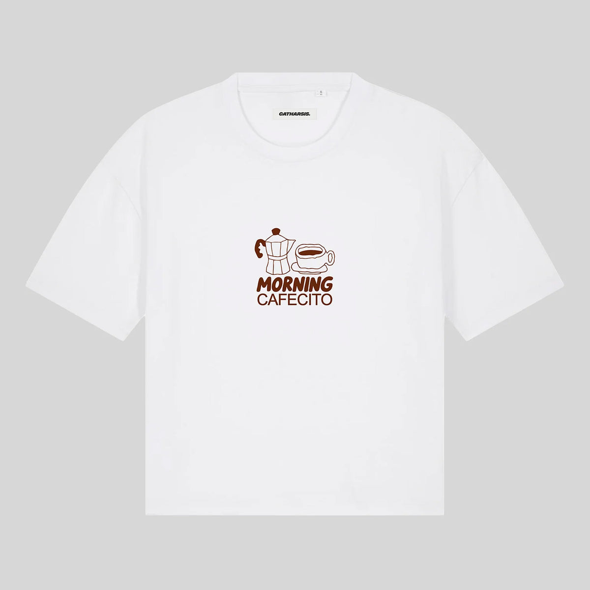 Camiseta Catharsis - Morning Cafecito Cropped ☕