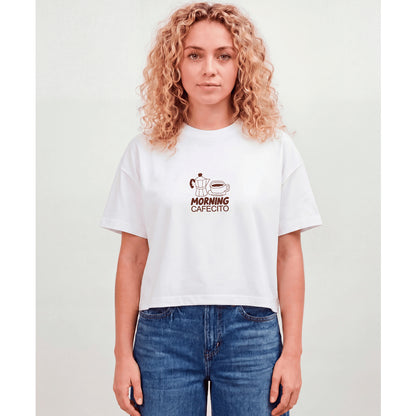 Camiseta Catharsis - Morning Cafecito Cropped ☕