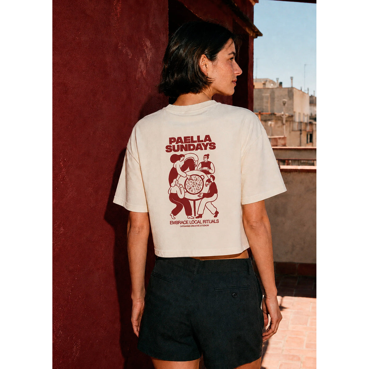 Camiseta Catharsis - Paella Sundays Cropped 🥘🦞