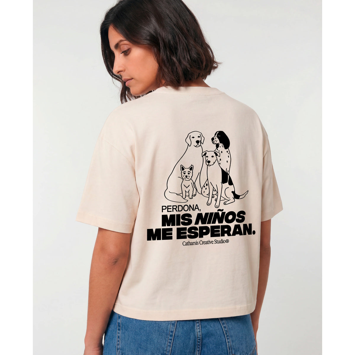 Camiseta Catharsis - Perdona, Mis Niños Me Esperan Cropped