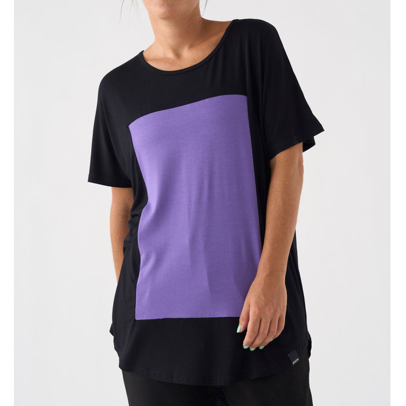 Camiseta Pitagora - Quadrilateral Negro Lila