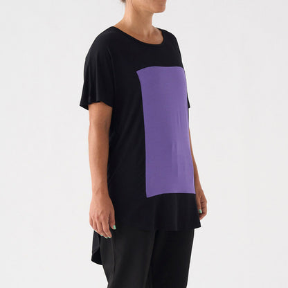 Camiseta Pitagora - Quadrilateral Negro Lila