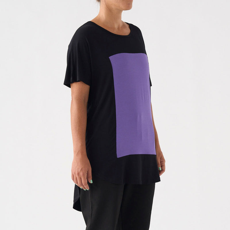 Camiseta Pitagora - Quadrilateral Negro Lila