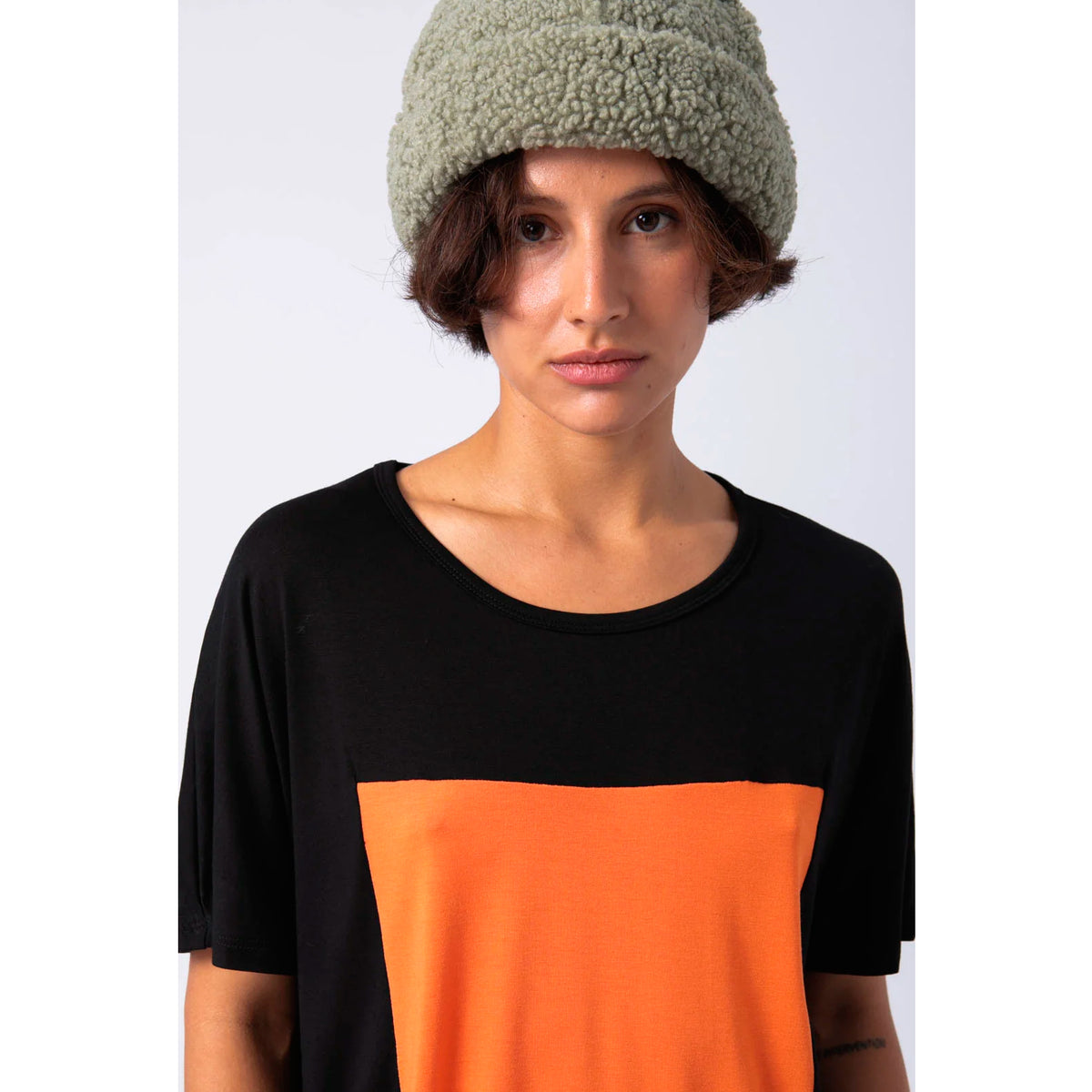 Camiseta Pitagora - Quadrilateral Negro Naranja