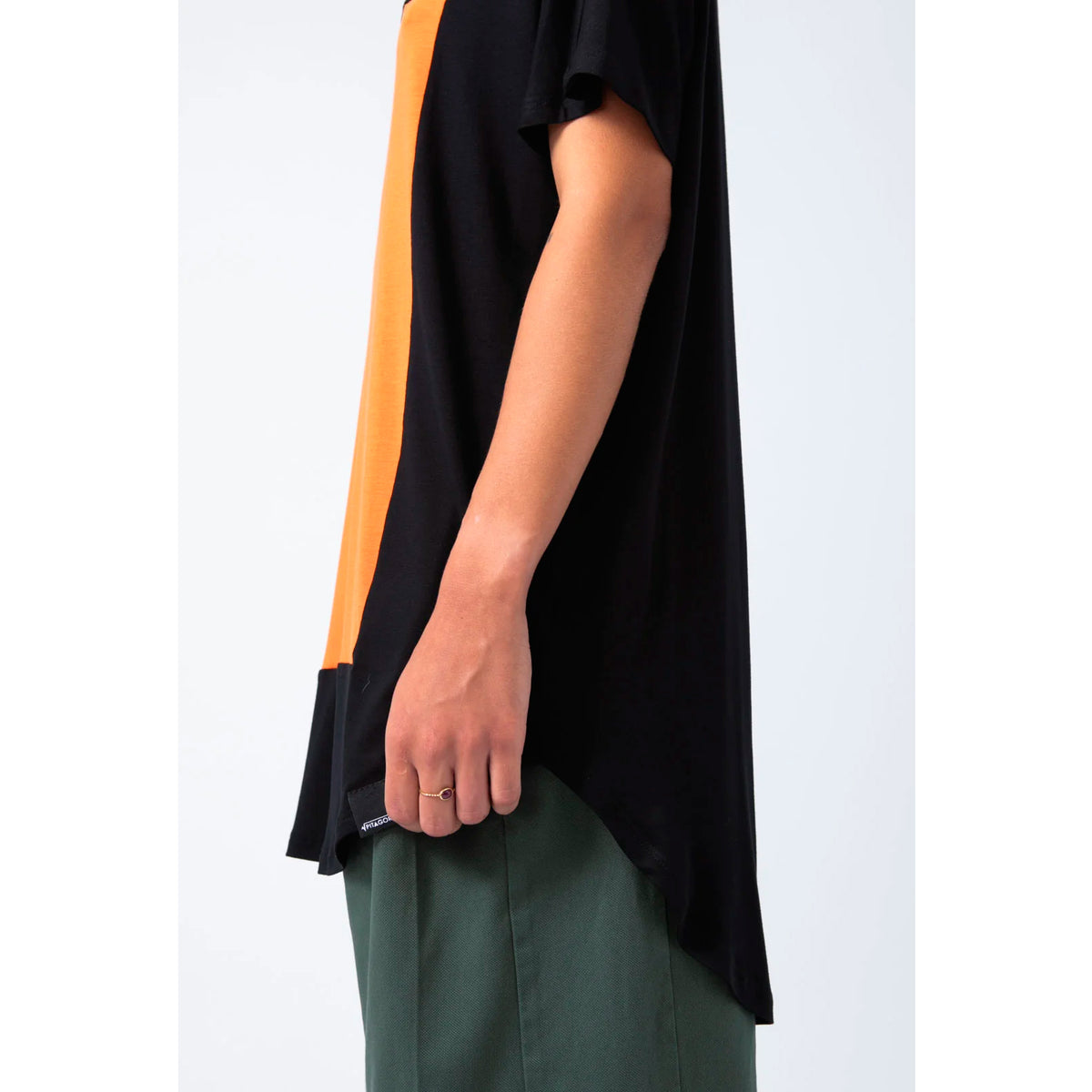 Camiseta Pitagora - Quadrilateral Negro Naranja