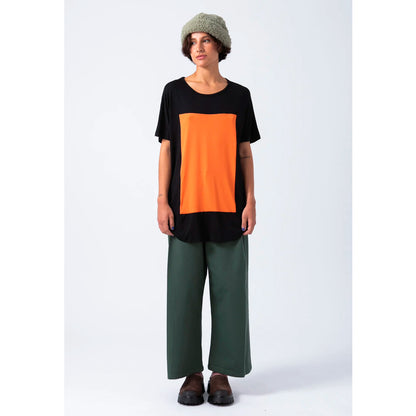 Camiseta Pitagora - Quadrilateral Negro Naranja