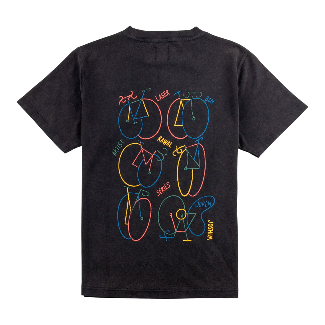 Camiseta Laser Barcelona - Rawal Artist Series X Joren Joshua Faded Black