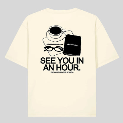 Camiseta Catharsis - See You In An Hour ☕📓
