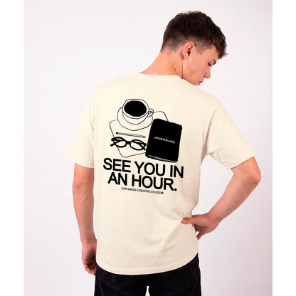 Camiseta Catharsis - See You In An Hour ☕📓