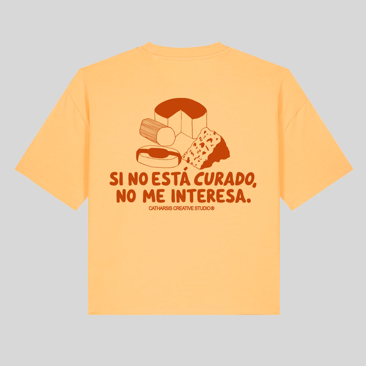 Camiseta Catharsis - Si no está Curado, No me Interesa Cropped 🧀