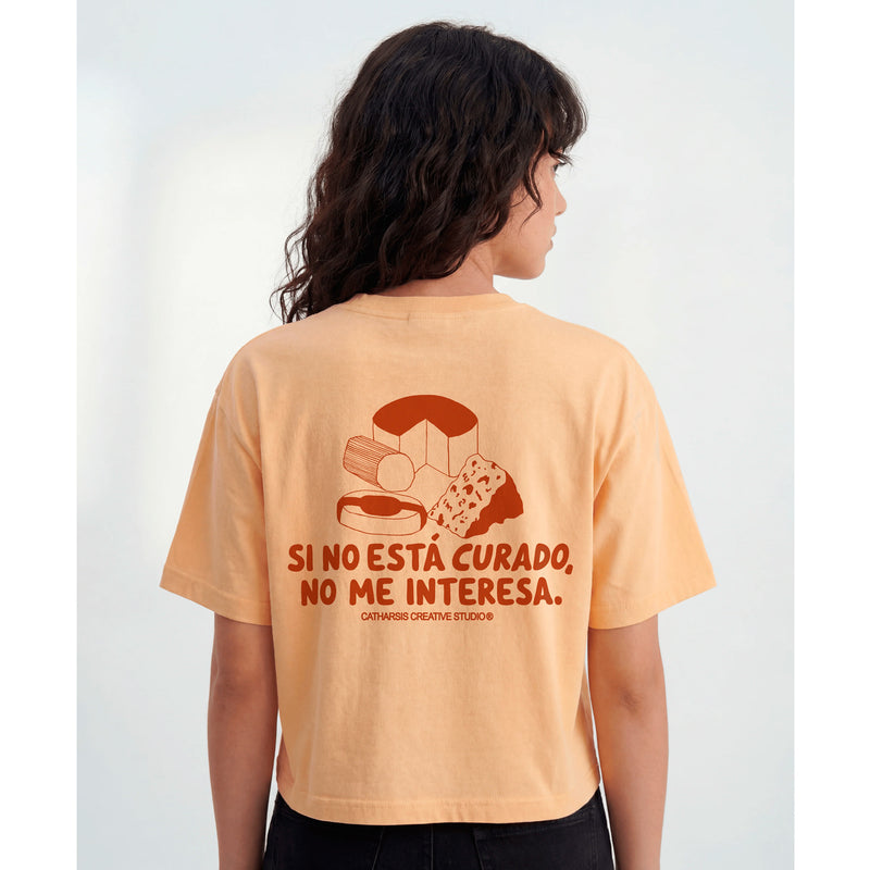 Camiseta Catharsis - Si no está Curado, No me Interesa Cropped 🧀