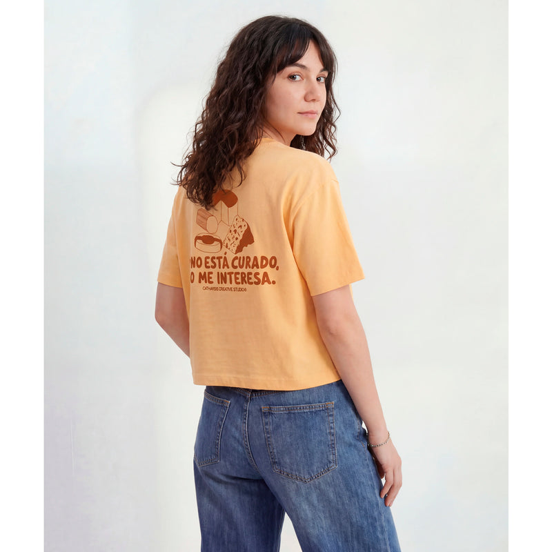 Camiseta Catharsis - Si no está Curado, No me Interesa Cropped 🧀