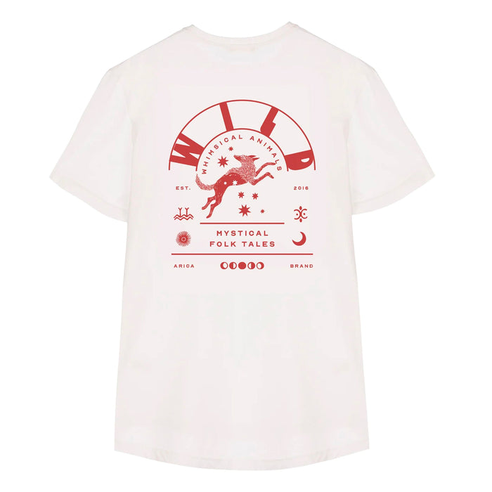Camiseta Arica Brand - Wild White 🐺🌑